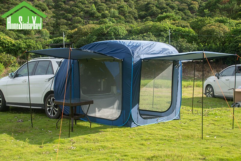 Cheap Goat Tents Car Rear Tent Pop Up Outdoor Camping Sunshade Tents Hiking Waterproof Windproof Self Driving Tour Car Rear Awning Trunk Tents   
